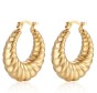 Solid Color Plating 304 Stainless Steel 18K Gold Plated Earrings