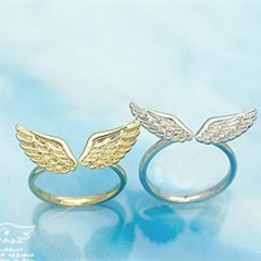 Gold Simple Angel Wings Alloy Open Ring