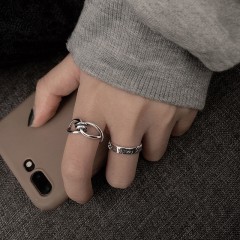 Retro fashion letter open ring