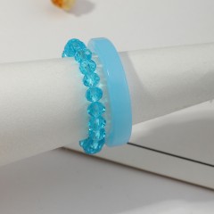 2pcs/set Fashion Beads Crystal Ring