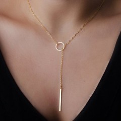 Creative geometric triangle tassel women's short necklace