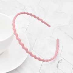Simple geometric candy color solid color plastic frosted headband