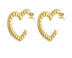 Heart earrings gold