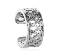 Silver ear cuff