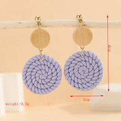 GeometricHandmade Long Alloy soft clay Drop Earrings
