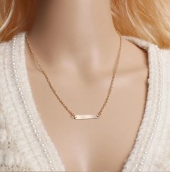 simple style gold plated pendant necklace