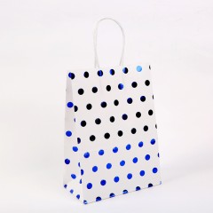 fashion round dots kraft paper daily gift wrapping supplies 1 piece Blue27*21*11
