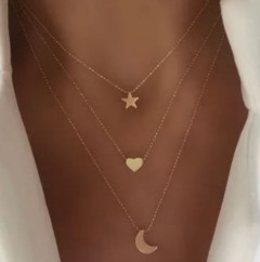vintage style heart alloy necklace