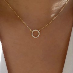 Geometric rhinestone necklace