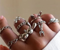 Casual Vintage Style Simple Bunny Ears Women's Rings