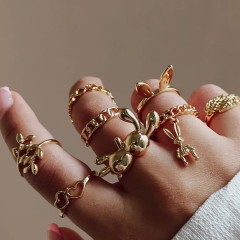Casual Vintage Simple Style Bunny Ears Women's Rings