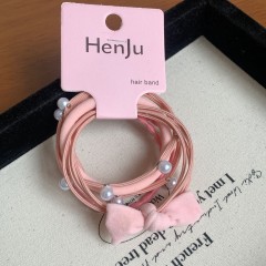 Lady Women's Bow Knot Cloth Hair Tie