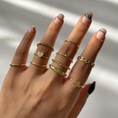 Casual Vintage Style Simple Style Heart Shape Women's Rings
