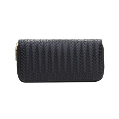 women's solid color zipper Wallet