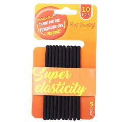 Simple style solid color nylon hair tie 10 pieces