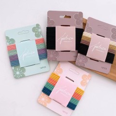 Simple style solid color cloth hair tie 1 set