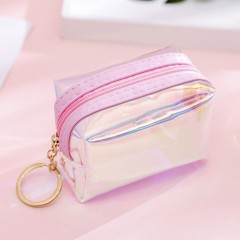 solid color cute zipper kids wallet