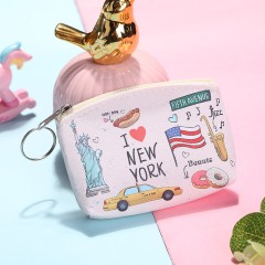 women's cartoon zipper kids wallet