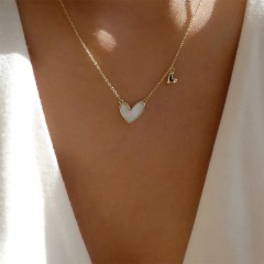 Vintage Style Simple Style Heart Shape Alloy cable chain Pendant Gold