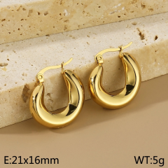 1 Pair Fashion Solid Color Plating 304 Stainless Steel 18K Gold Plated Earrings