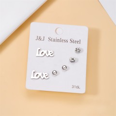 stainless steel alloy rhinestones plating inlay ear studs y