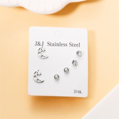 stainless steel alloy plating inlay ear studs