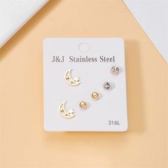 stainless steel plating inlay ear studs