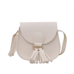 kid's small pu leather solid color cute cover crossbody bag