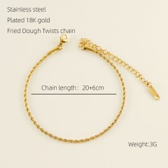 Casual Simple Style Gold Plated Women Anklet