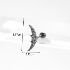 Ear Cartilage Rings & Studs Fashion Geometric 316L Stainless Steel Copper Inlaid