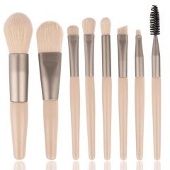 Simple style pink fiber aluminum tube makeup tool sets 1 set