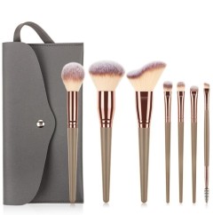 Simple champagne color makeup brush set beauty tools 10pcs
