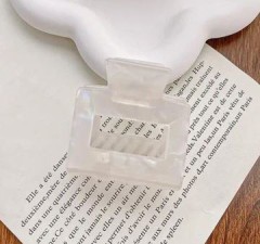 retro hair claws clip white