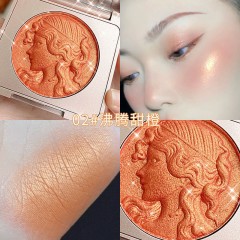 Natural Naked Makeup Fine Flash Orange White Fixation Brightening Blush Plate