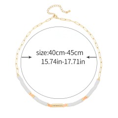 Luxurious Irregular 304 Stainless Steel Shell Copper Paperclip Chain