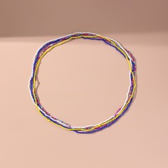 simple style round glass beaded women waist chain