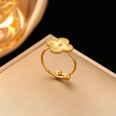 Titanium Plating Flower Jewelry Set