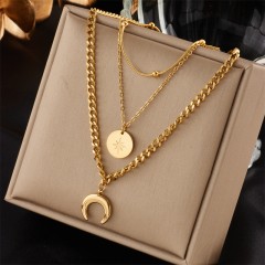 Vintage Style Titanium Stainless Steel Pendant Necklace H