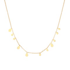 simple style geometric titanium steel plating oval necklace