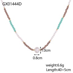 Simple Style Geometric Beaded Necklace