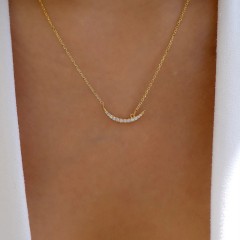 Vintage Style Simple Style Circle Rhinestones chain Pendant Necklaces