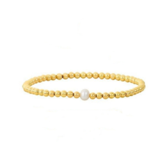 Freshwater Pearl Copper Style Beaded Geometric Bracelet