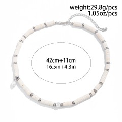 Pearl Plastic Stone Beaded Necklaces