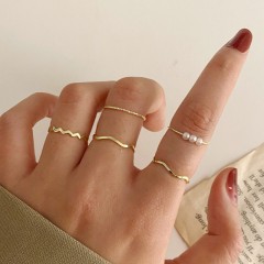 Retro Metal Coated Ladies Ring Sets