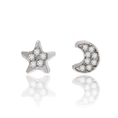 Moon and star earrings