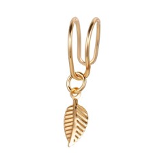 Jewelry Retro Leaf Gold Coated Earrings