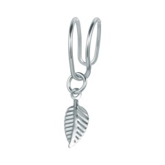 Jewelry Retro Leaf Metal Coated Earrings silver