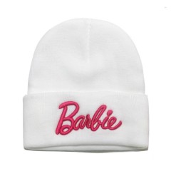 Barbie Embroidery Eaveless Wool Cap