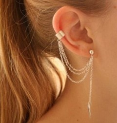 Geo Metal Clip Earrings