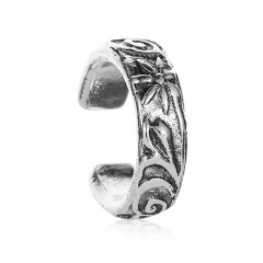 Geo Metal Clip silver Earrings